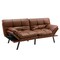 Convertible Memory Foam Futon Sofa Bed with Adjustable Armrest